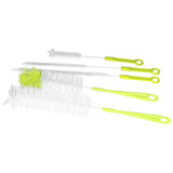 Water Bottle Brush 5pcs Long Handle Cleaning Brush for Narrow Neck Water Bottle Baby Bottle Coffee GrinderGreen - Low Angle