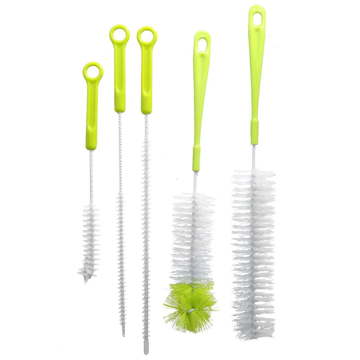Water Bottle Brush 5pcs Long Handle Cleaning Brush for Narrow Neck Water Bottle Baby Bottle Coffee GrinderGreen
