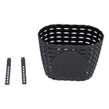 Children Bike Basket Thickened Plastic Wear Resistant and Durable Children's Bicycle Stroller Shopping Hanging BasketBlack