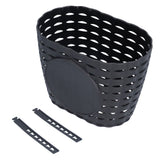 Children Bike Basket Thickened Plastic Wear Resistant and Durable Children's Bicycle Stroller Shopping Hanging BasketBlack - Top-Down View