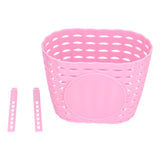 Children Bike Basket Thickened Plastic Wear Resistant and Durable Children's Bicycle Stroller Shopping Hanging BasketPink