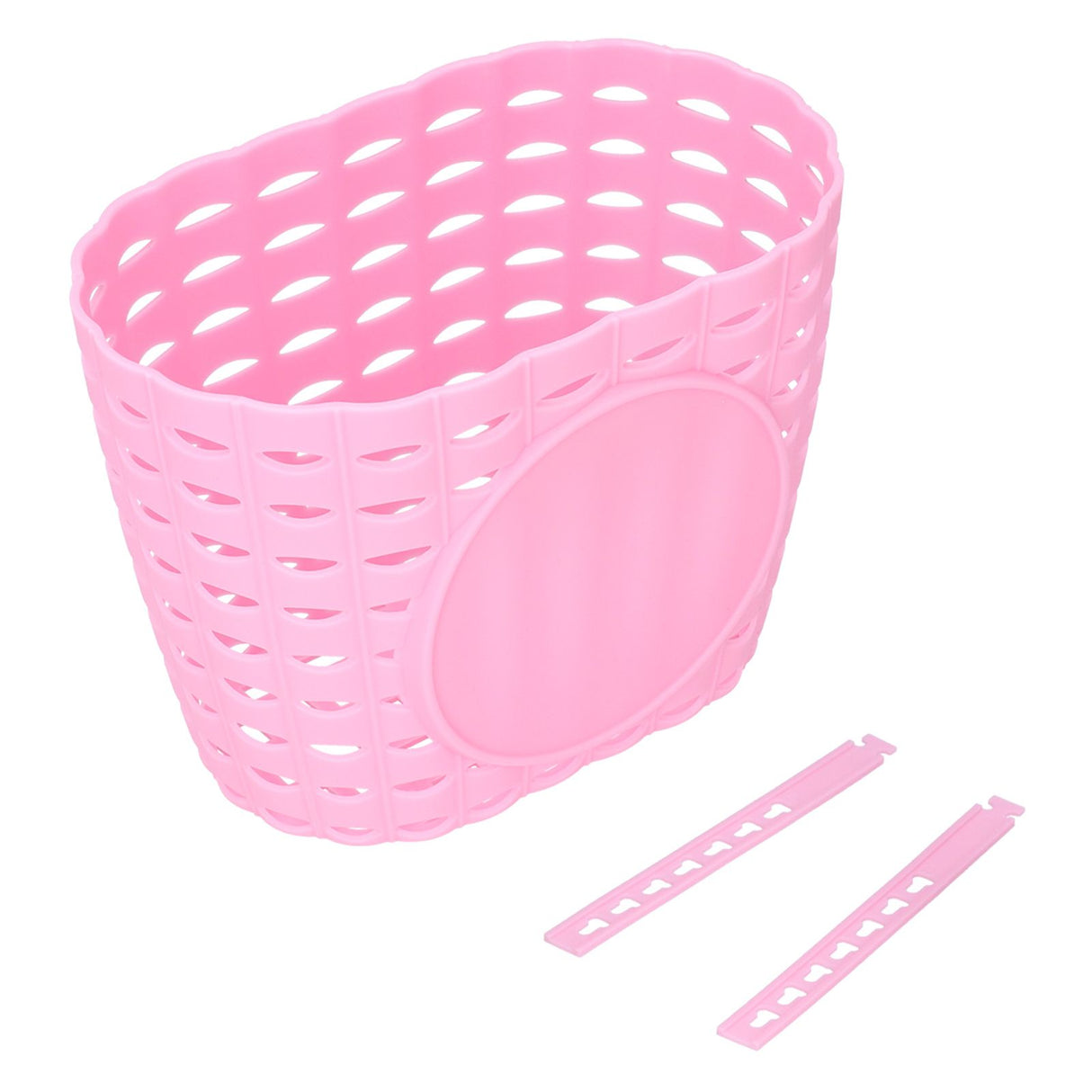 Children Bike Basket Thickened Plastic Wear Resistant and Durable Children's Bicycle Stroller Shopping Hanging BasketPink