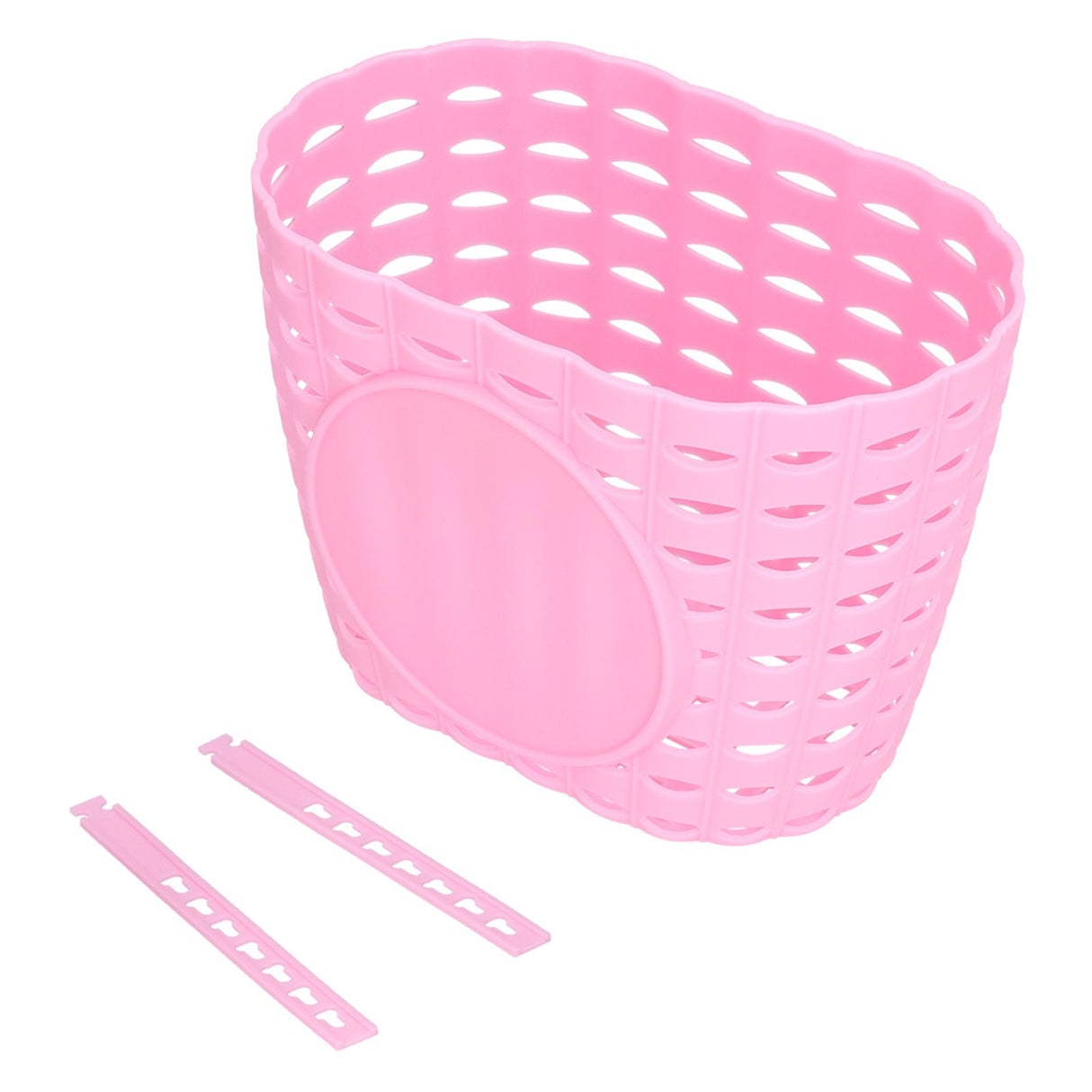 Children Bike Basket Thickened Plastic Wear Resistant and Durable Children's Bicycle Stroller Shopping Hanging BasketPink