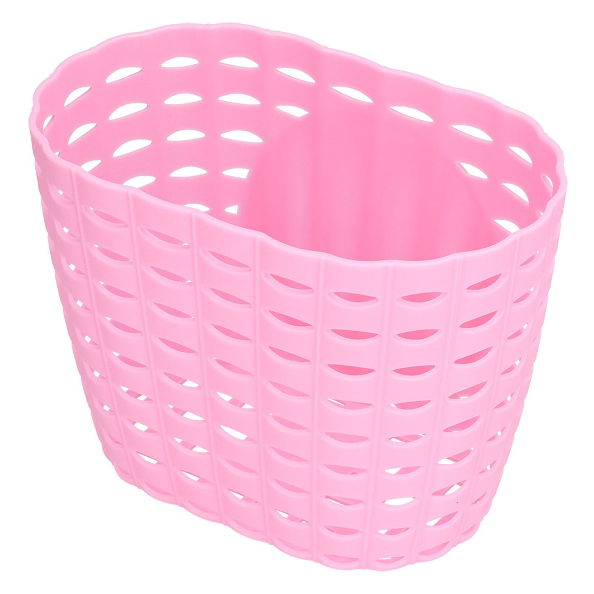 Children Bike Basket Thickened Plastic Wear Resistant and Durable Children's Bicycle Stroller Shopping Hanging BasketPink