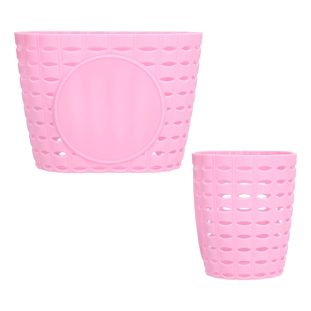 Children Bike Basket Thickened Plastic Wear Resistant and Durable Children's Bicycle Stroller Shopping Hanging BasketPink