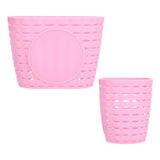 Children Bike Basket Thickened Plastic Wear Resistant and Durable Children's Bicycle Stroller Shopping Hanging BasketPink - Extra Image