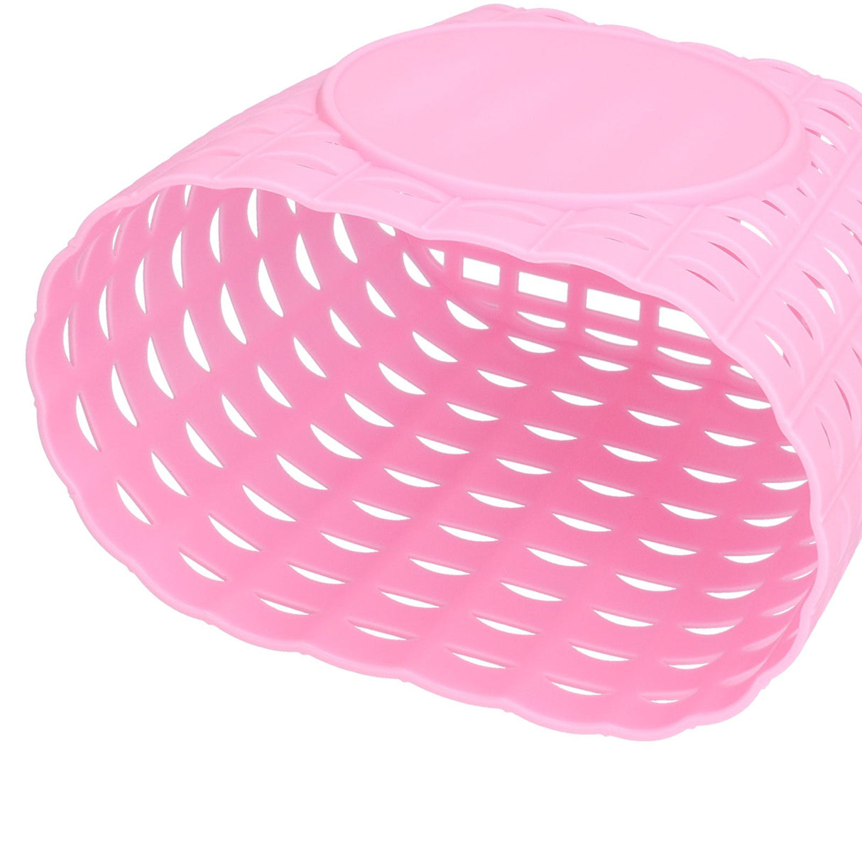 Children Bike Basket Thickened Plastic Wear Resistant and Durable Children's Bicycle Stroller Shopping Hanging BasketPink