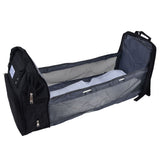 Backpack Multifunctional Foldable Large Capacity Baby Diaper Storage Bag for TravelBlack