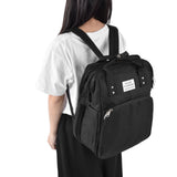 Backpack Multifunctional Foldable Large Capacity Baby Diaper Storage Bag for TravelBlack - 45-Degree Angle