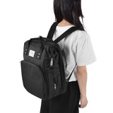 Backpack Multifunctional Foldable Large Capacity Baby Diaper Storage Bag for TravelBlack - Close-Up Angle