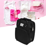 Backpack Multifunctional Foldable Large Capacity Baby Diaper Storage Bag for TravelBlack
