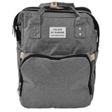 Backpack Multifunctional Foldable Large Capacity Baby Diaper Storage Bag for TravelLight Grey