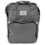 Backpack Multifunctional Foldable Large Capacity Baby Diaper Storage Bag for TravelLight Grey