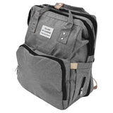 Backpack Multifunctional Foldable Large Capacity Baby Diaper Storage Bag for TravelLight Grey - Top-Down View
