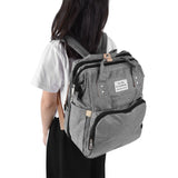 Backpack Multifunctional Foldable Large Capacity Baby Diaper Storage Bag for TravelLight Grey - 45-Degree Angle