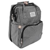 Backpack Multifunctional Foldable Large Capacity Baby Diaper Storage Bag for TravelLight Grey