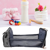 Backpack Multifunctional Foldable Large Capacity Baby Diaper Storage Bag for TravelLight Grey