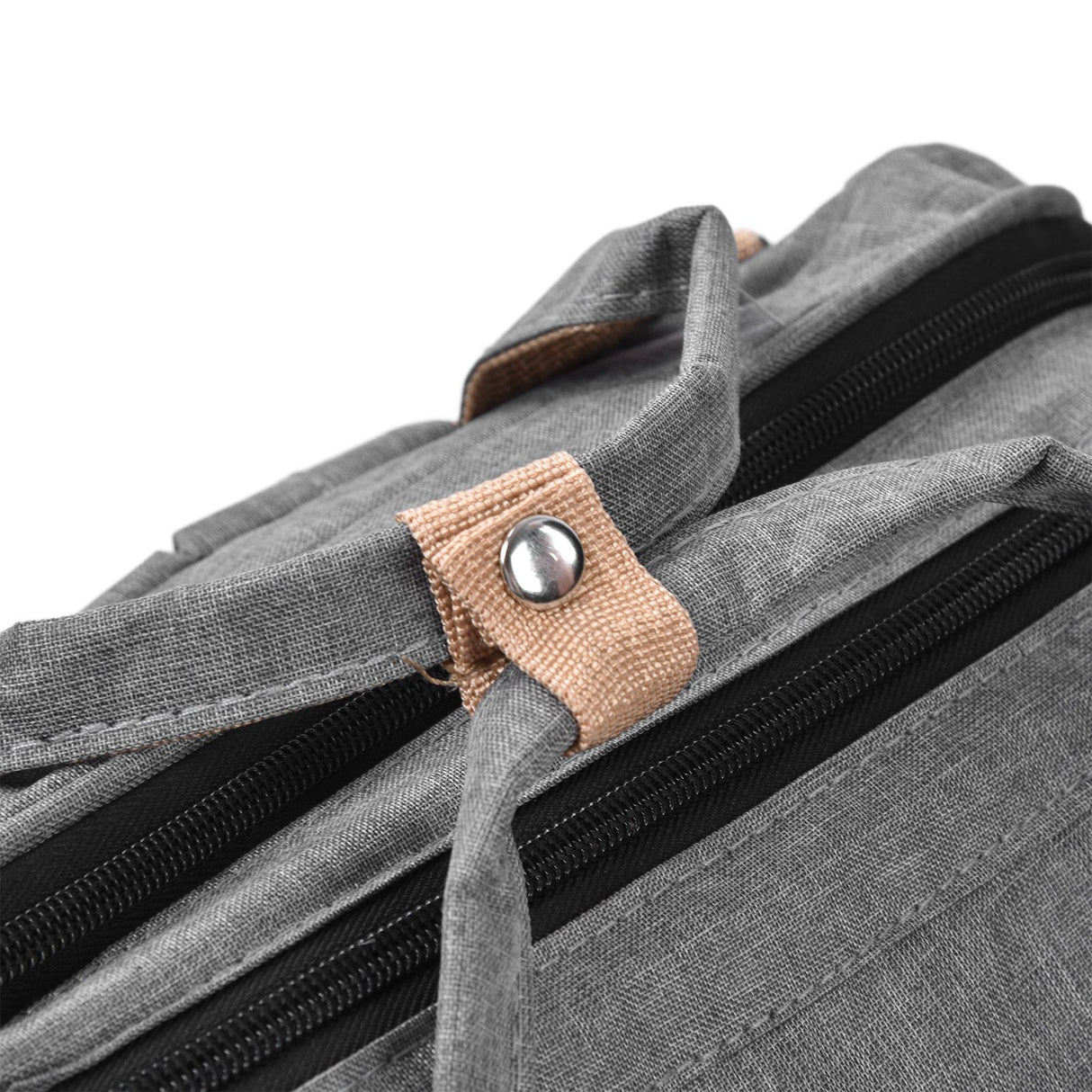 Backpack Multifunctional Foldable Large Capacity Baby Diaper Storage Bag for TravelLight Grey