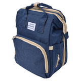Backpack Multifunctional Foldable Large Capacity Baby Diaper Storage Bag for TravelDark Blue - Top-Down View