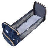 Backpack Multifunctional Foldable Large Capacity Baby Diaper Storage Bag for TravelDark Blue - Low Angle