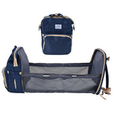 Backpack Multifunctional Foldable Large Capacity Baby Diaper Storage Bag for TravelDark Blue