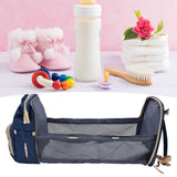 Backpack Multifunctional Foldable Large Capacity Baby Diaper Storage Bag for TravelDark Blue - Extra Image