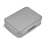 Document Bag Fireproof Waterproof Portable Large Size Multi Layer File Organizer for Home and TravelSilver - Low Angle