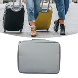 Document Bag Fireproof Waterproof Portable Large Size Multi Layer File Organizer for Home and TravelSilver