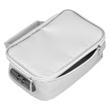 Fireproof Document Bag with Lock Portable Small Fireproof Document Bag for Home Office TravelSilver - Side View