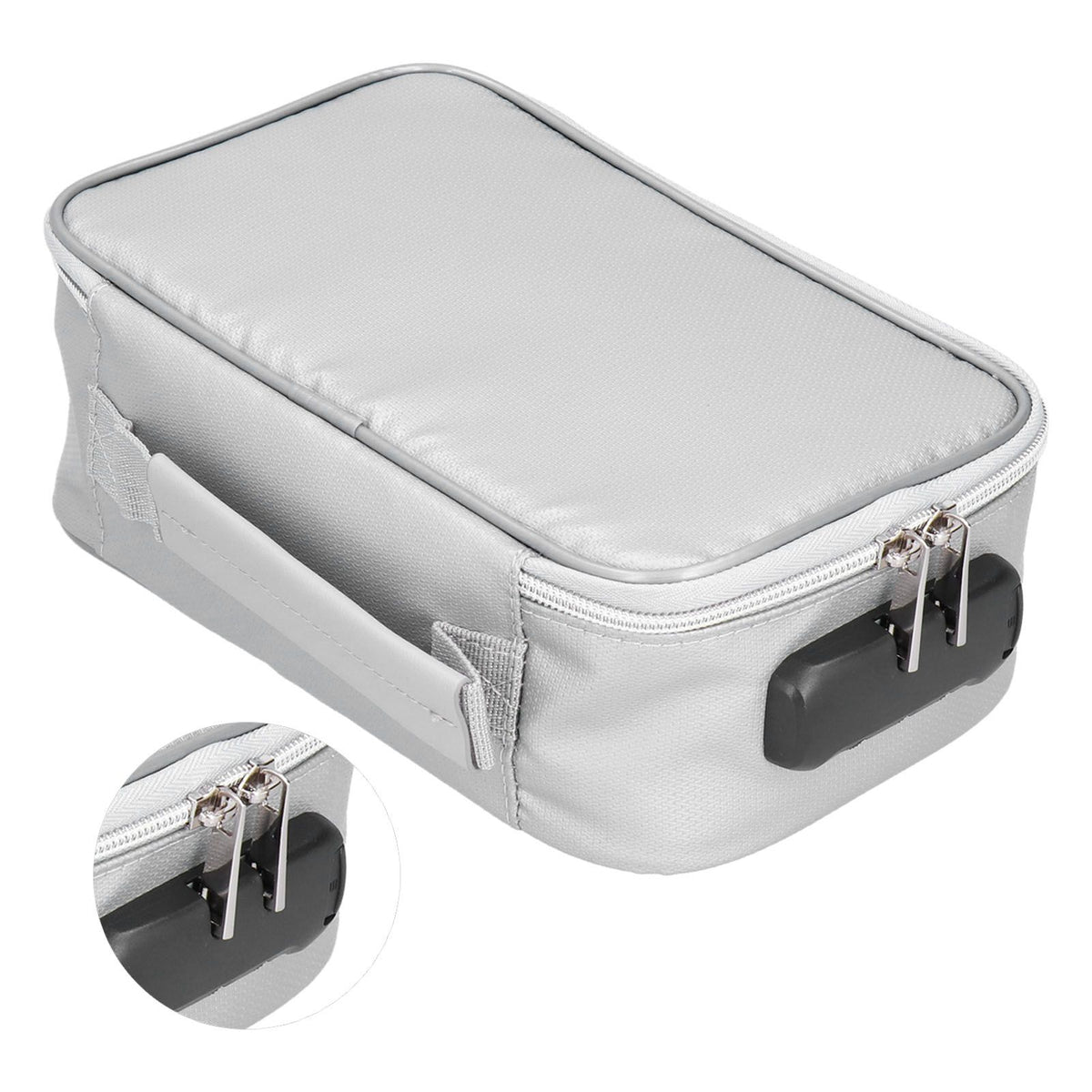 Fireproof Document Bag with Lock Portable Small Fireproof Document Bag for Home Office TravelSilver
