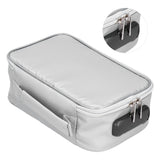 Fireproof Document Bag with Lock Portable Small Fireproof Document Bag for Home Office TravelSilver