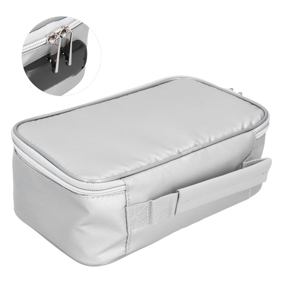 Fireproof Document Bag with Lock Portable Small Fireproof Document Bag for Home Office TravelSilver
