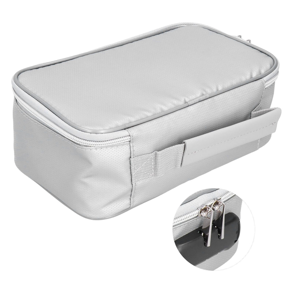 Fireproof Document Bag with Lock Portable Small Fireproof Document Bag for Home Office TravelSilver
