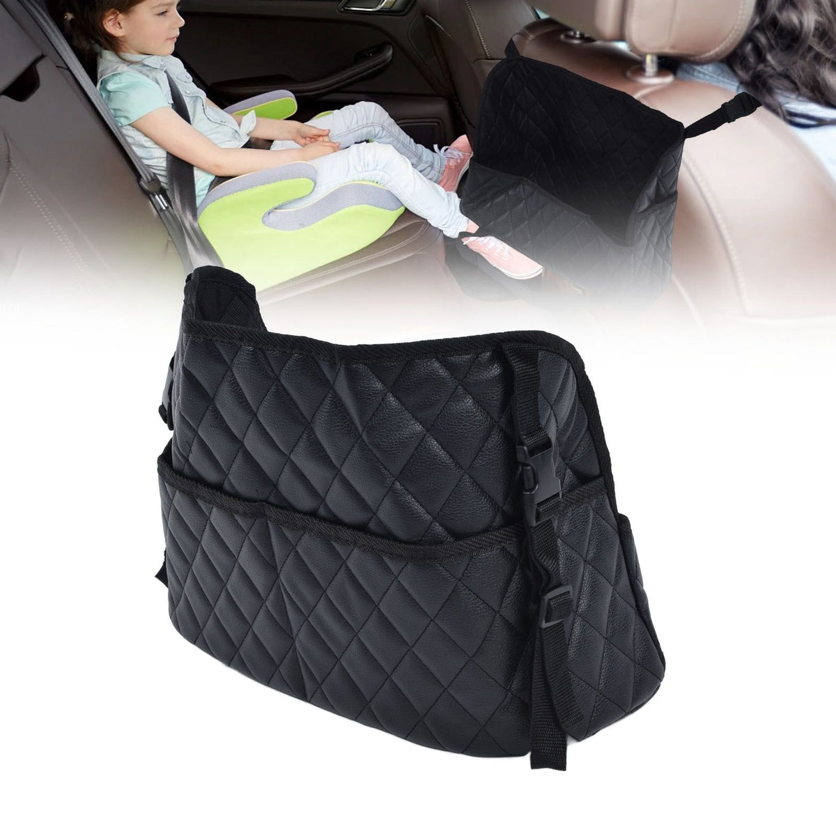 Rhombus Hanging Car Net Pocket Large Capacity Car Storage Bag Seat Bag Net Bag for Home Car
