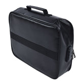 Fireproof Document Bag Pouch Portable File Safe Organizer Large Capacity Storage Box Case with LockBlack - Close-Up Angle
