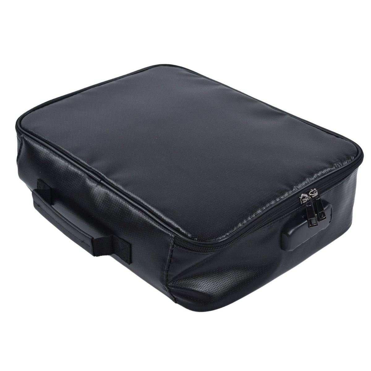 Fireproof Document Bag Pouch Portable File Safe Organizer Large Capacity Storage Box Case with LockBlack