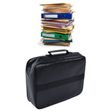 Fireproof Document Bag Pouch Portable File Safe Organizer Large Capacity Storage Box Case with LockBlack