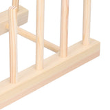 Bamboo Dish Plate Lightweight Portable Environmental Friendly Durable Pine Wood Dish Rack5 Grids 23cm - Extra Image
