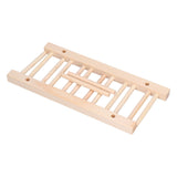 Bamboo Dish Plate Lightweight Portable Environmental Friendly Durable Pine Wood Dish Rack5 Grids 28cm - 45-Degree Angle