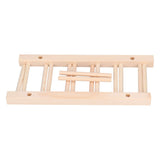 Bamboo Dish Plate Lightweight Portable Environmental Friendly Durable Pine Wood Dish Rack5 Grids 28cm - Rear View