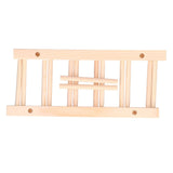 Bamboo Dish Plate Lightweight Portable Environmental Friendly Durable Pine Wood Dish Rack5 Grids 28cm - Extra Image
