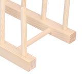Bamboo Dish Plate Lightweight Portable Environmental Friendly Durable Pine Wood Dish Rack5 Grids 28cm - Extra Image