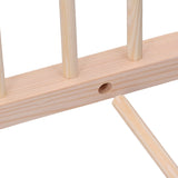 Bamboo Dish Plate Lightweight Portable Environmental Friendly Durable Pine Wood Dish Rack3 Grids 18cm - Extra Image