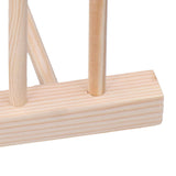 Bamboo Dish Plate Lightweight Portable Environmental Friendly Durable Pine Wood Dish Rack3 Grids 18cm