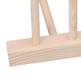Bamboo Dish Plate Lightweight Portable Environmental Friendly Durable Pine Wood Dish Rack3 Grids 18cm - Extra Image