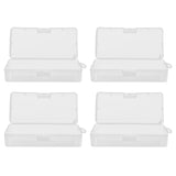 Transparent Storage Box Clear Plastic Container with Hinged Cover for Small ObjectsCrafts Beads Jewelry