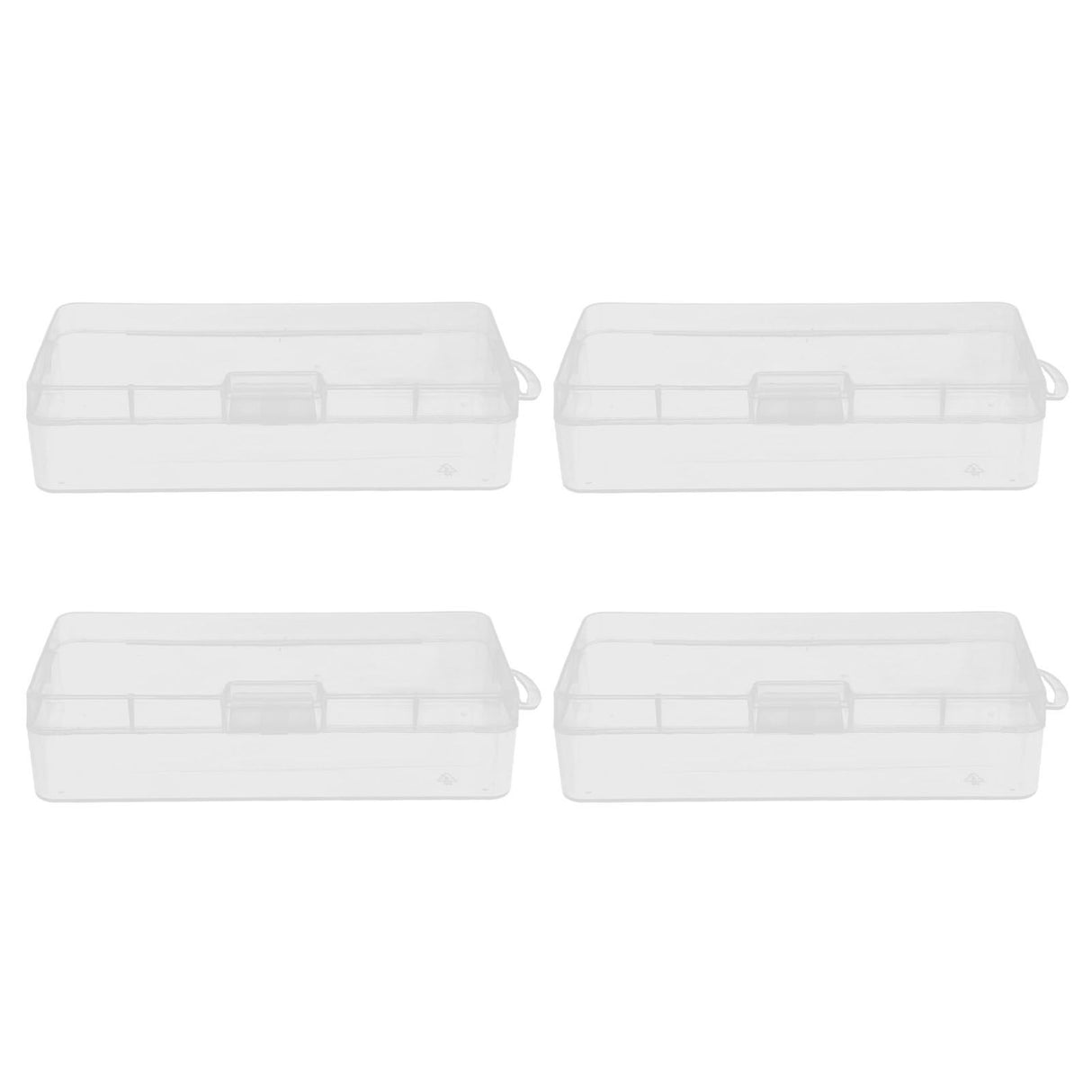 Transparent Storage Box Clear Plastic Container with Hinged Cover for Small ObjectsCrafts Beads Jewelry
