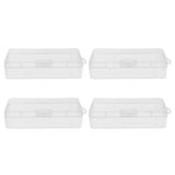 Transparent Storage Box Clear Plastic Container with Hinged Cover for Small ObjectsCrafts Beads Jewelry