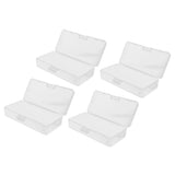 Transparent Storage Box Clear Plastic Container with Hinged Cover for Small ObjectsCrafts Beads Jewelry