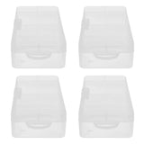 Transparent Storage Box Clear Plastic Container with Hinged Cover for Small ObjectsCrafts Beads Jewelry
